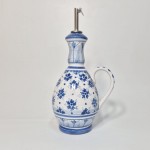 Bottiglia Olio - Decoro Fiorellini Blu Bottiglia Olio - Decoro Fiorellini Blu