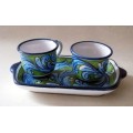 Coffee service for two with tray - Turchese