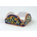 Square Napkin Holder - Ornato Blu