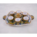 Coffee set with Baroque tray - Ornato blu
