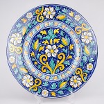 Piatto falda diametro 45 cm - Fiore Blu