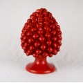 Pine cone h. 25 cm  - Red
