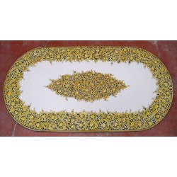 Tavolo Ovale in Pietra Lavica 180 x 90 cm - Seta