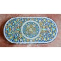 Tavolo Ovale in Pietra Lavica 220 x 110 cm - Fiore Blu