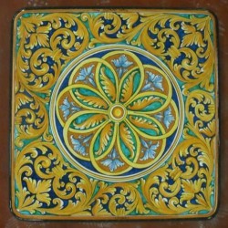 Tavolo quadrato in pietra lavica 60x60 cm. - Enna