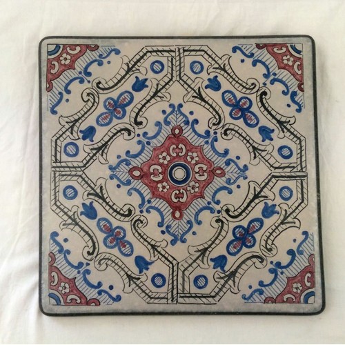 Tavolo quadrato in pietra lavica 90x90 cm. - New classic