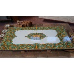 Tavolo Rettangolare in Pietra Lavica 180 x 90 cm - Ornato Verde