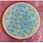 Tavolo Tondo in Pietra Lavica diametro 150 cm - Floreale Verde
