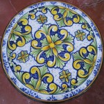 Tavolo Tondo in Pietra Lavica diametro 90 cm - Simona Blu