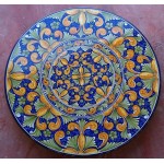 Tavolo Tondo in Pietra Lavica diametro 130 cm - Simona Blu