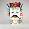 Ceramic Head Man h. 45  cm. - Pesci e Coralli